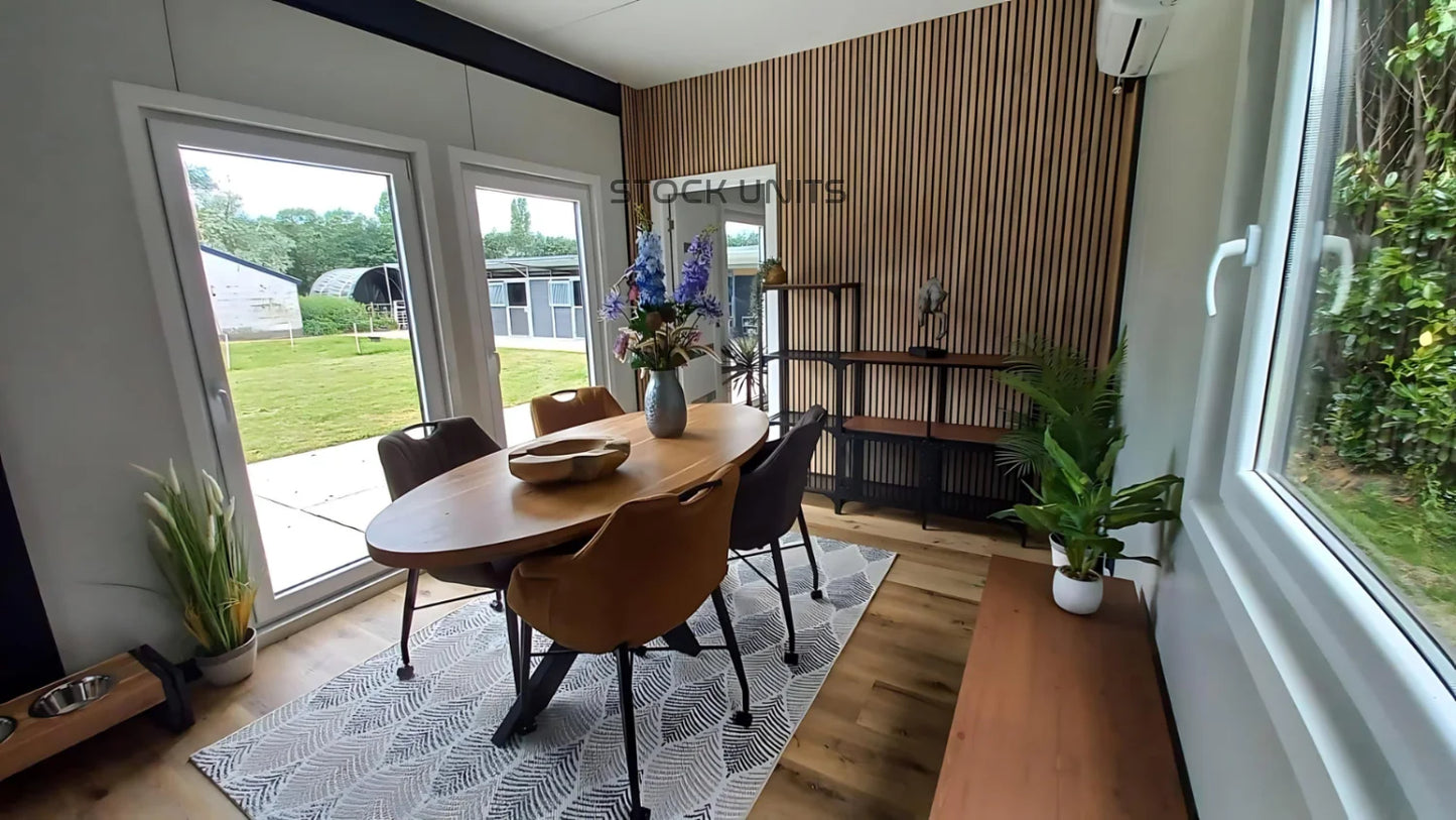 Containerwoning 13x3,2m 42m2 RO - 2 Slaapkamers