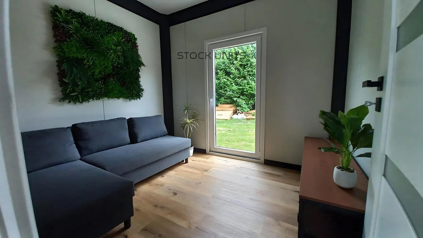 Containerwoning 13x3,2m 42m2 RO - 2 Slaapkamers