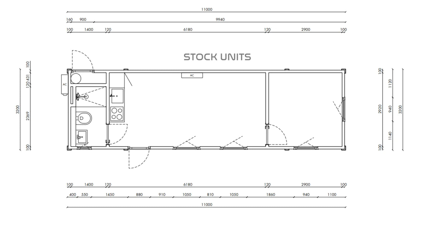 Mantelzorgwoning 11x3,2m RO 35m2 - Direct leverbaar