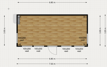 Kantoorunit 22m² (7x3,2m) - PL