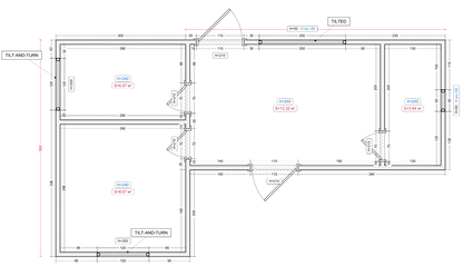 Woonunit L-vorm 33m² (6x3,2 + 5x3,2m) - 1 slaapkamer - PL