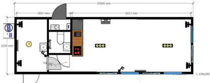 Tweedehands Kantoorunit 32m² (10x3,2m) - Studio - PL - Direct leverbaar