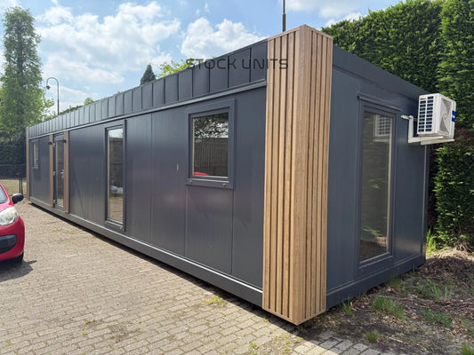Containerwoning 13x3,2m 42m2 - 1 slaapkamer