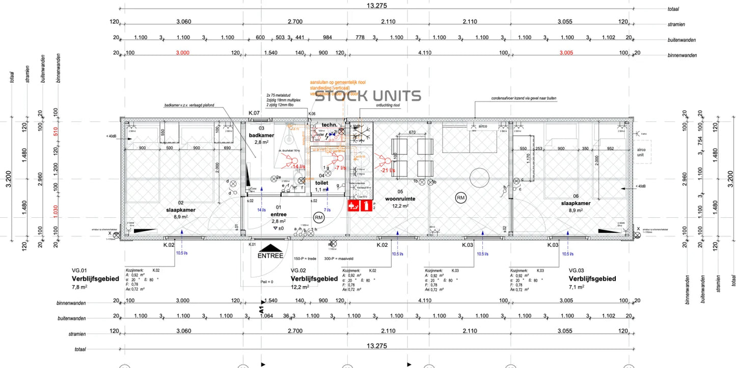 Containerwoning 42M2 13X3 2M (C)