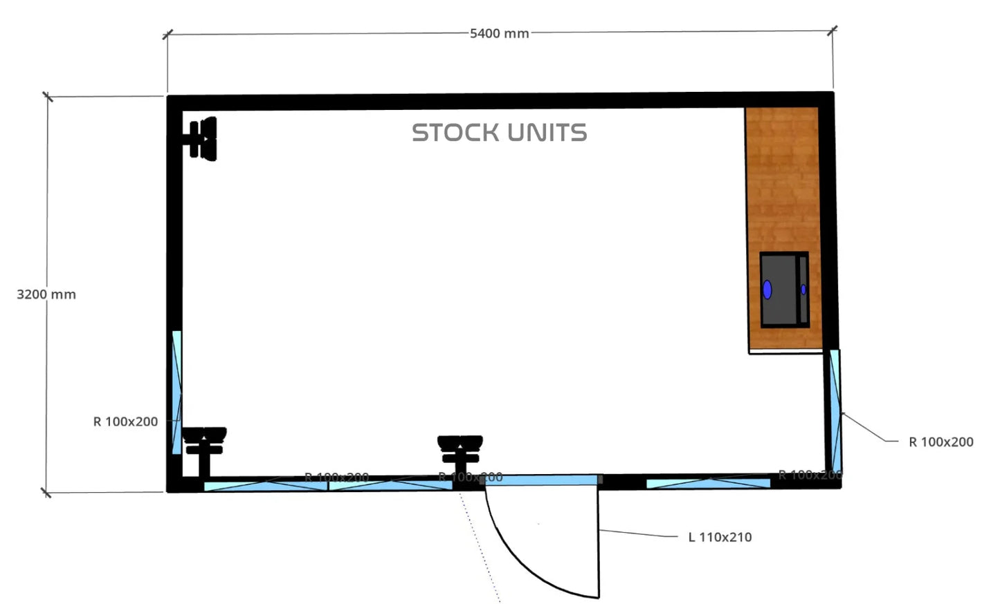 Kantoorunit Met Keuken 17M2 5 4X3 2M