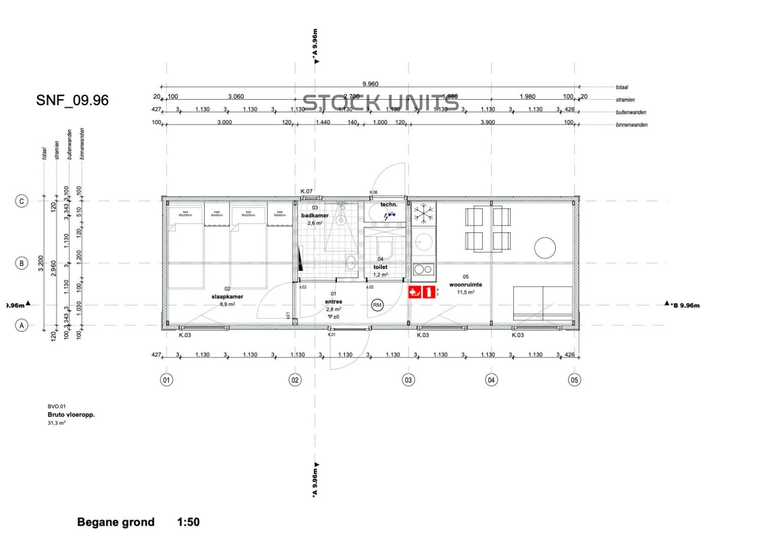 Woonunit 10X3 2M