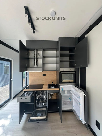 Woonunit 13,5x3,2m RO (SNF normering) - 2 slaapkamers
