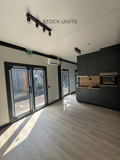Woonunit 13,5x3,2m RO (SNF normering) - 2 slaapkamers