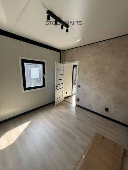 Woonunit 13,5x3,2m RO (SNF normering) - 2 slaapkamers