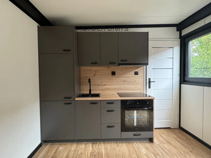 Woonunit L-vorm 33m² (6x3,2 + 5x3,2m) - 1 slaapkamer - PL