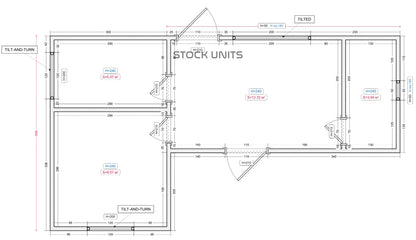 Woonunit L-vorm 33m² (6x3,2 + 5x3,2m) - 1 slaapkamer - PL