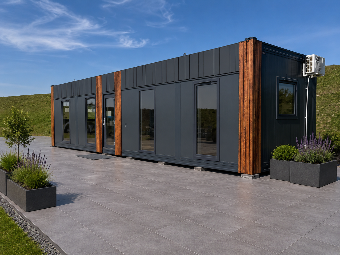 Woonunit 42m² (13x3,2m) - 2 slaapkamers - RO